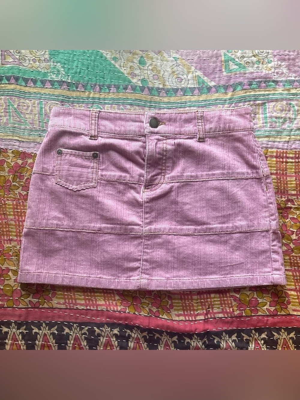 Vintage y2k corduroy mini skirt